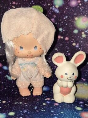 🍑 Vintage Kenner Strawberry Shortcake Apricot Doll with Hops-a-Lot Bunny